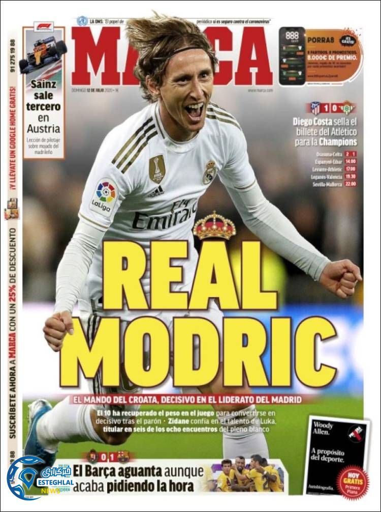 روزنامه ورزشی مارکا یکشنبه 22 تیر 1399