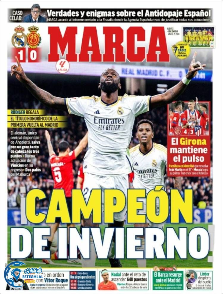 روزنامه ورزشی مارکا پنجشنبه 14 دی 1402 