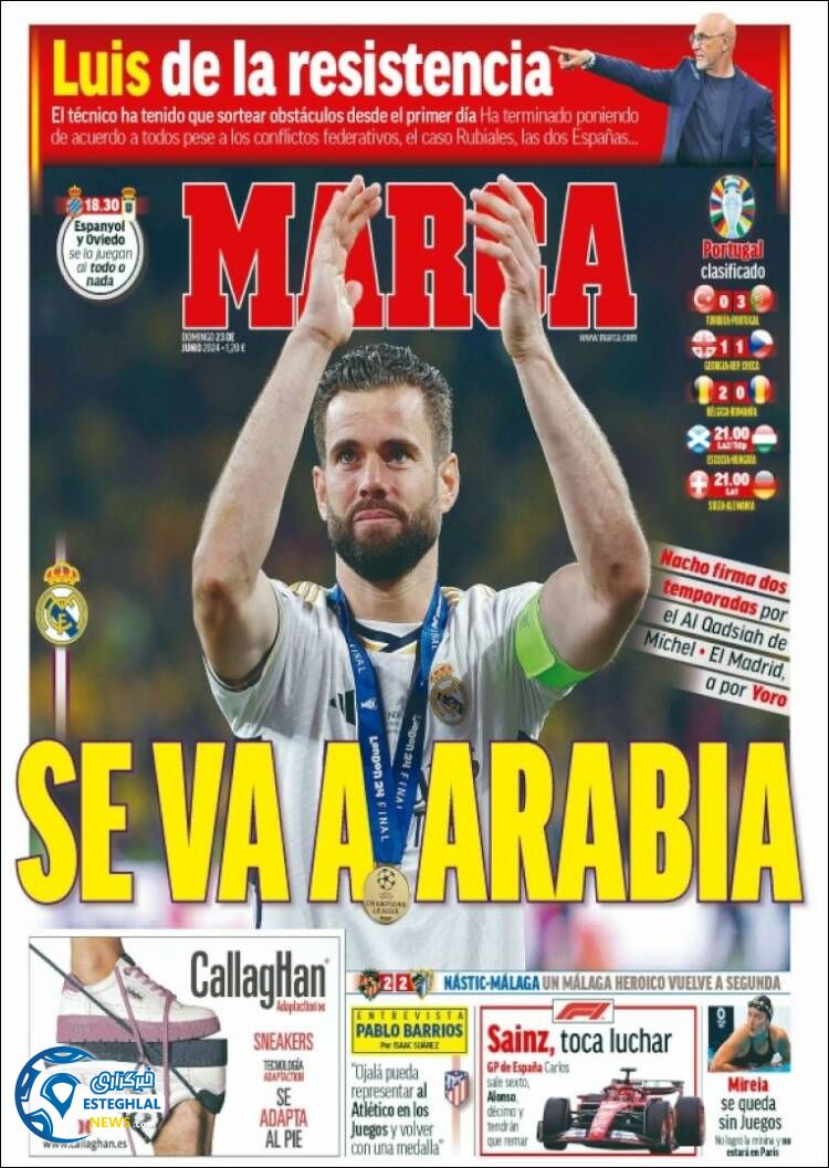 روزنامه ورزشی مارکا یکشنبه 3 تیر 1403 