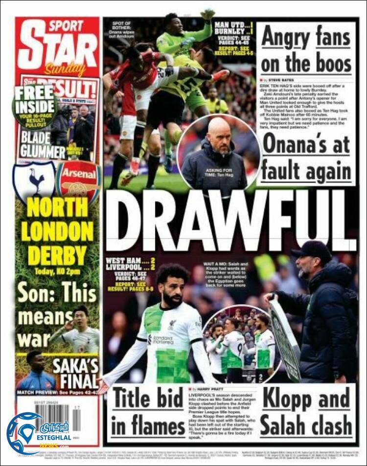 روزنامه ورزشی استار اسپورت یکشنبه 9 اردیبهشت 1403 