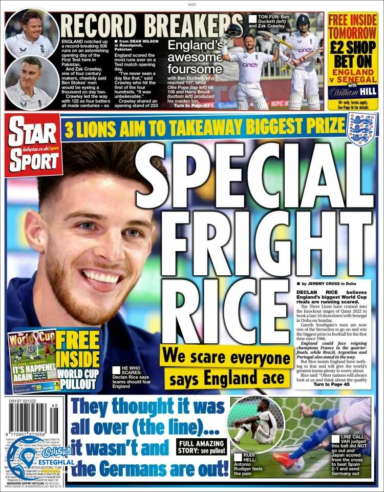 روزنامه ورزشی استار اسپورت جمعه 11 آذر 1401