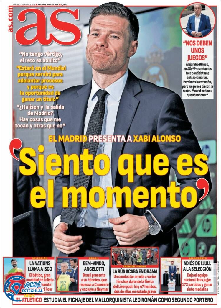 روزنامه ورزشی آ اس سه شنبه 6 خرداد 1404  