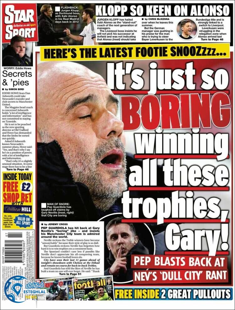 روزنامه  ورزشی استار اسپورت شنبه 28 بهمن 1402 