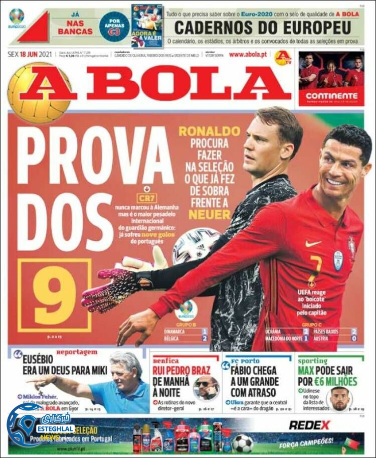 روزنامه ورزشی آبولا جمعه 28 خرداد 1400