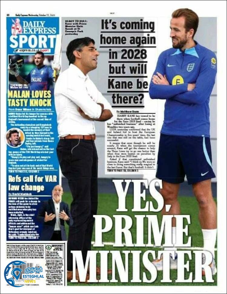 روزنامه ورزشی کسپرس اسپورت چهارشنبه 19 مهر 1402 