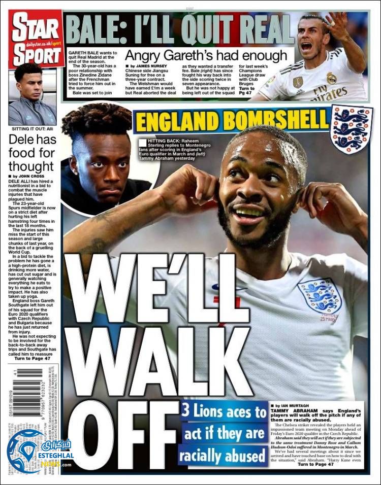 روزنامه ورزشی استار اسپورت چهارشنبه 17 مهر 1398