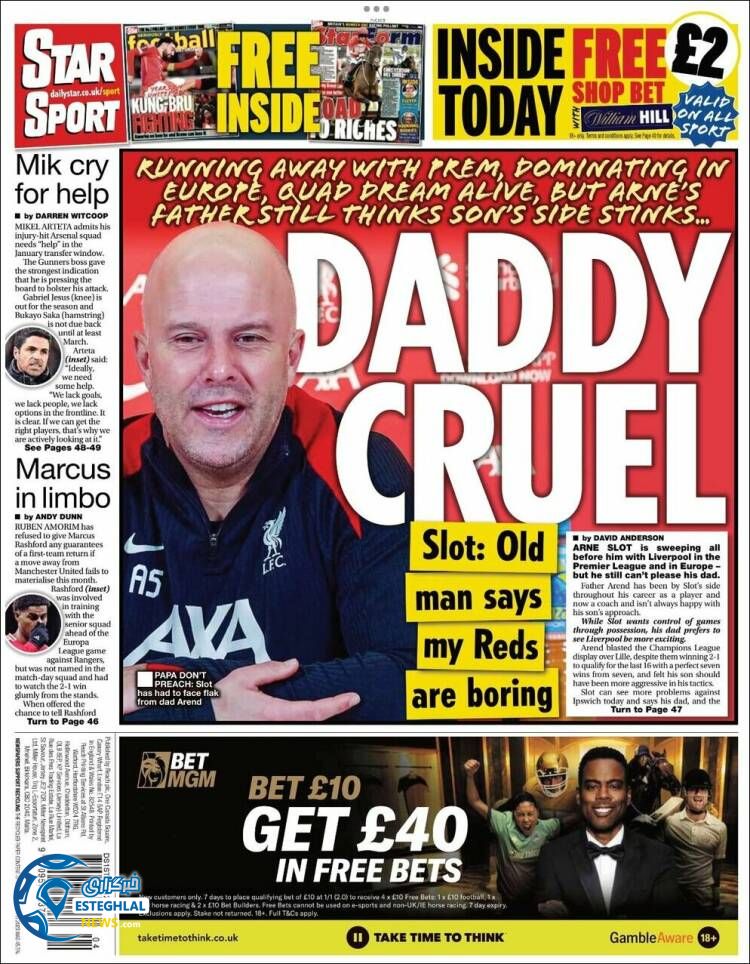 روزنامه ورزشی استار اسپورت شنبه 6 بهمن 1403  