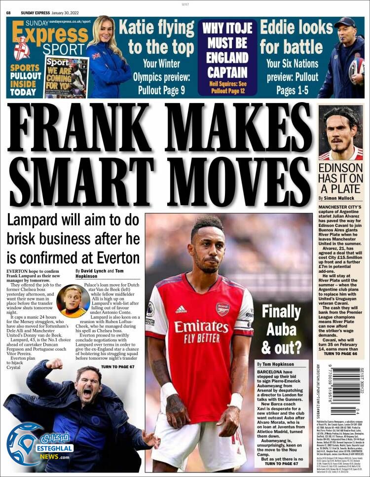 روزنامه ورزشی اکسپرس اسپورت یکشنبه 10 بهمن 1400