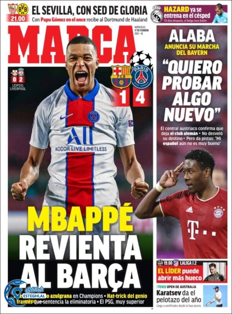 روزنامه ورزشی مارکا چهارشنبه 29 بهمن 1399