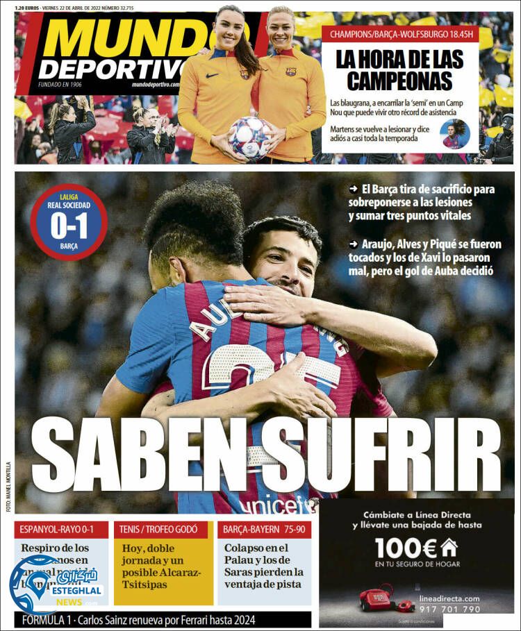 روزنامه ورزشی موندو دپورتیوو جمعه 2 اردیبهشت 1401
