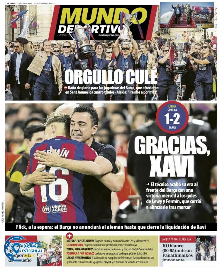 روزنامه  ورزشی موندو دپورتیوو دوشنبه 7 خرداد 1403 