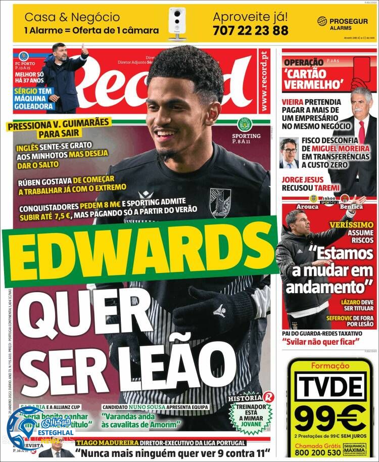 روزنامه ورزشی رکورد جمعه 1 بهمن 1400