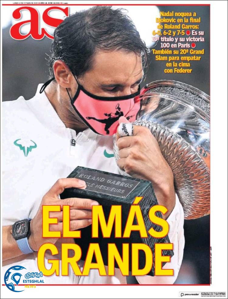 روزنامه ورزشی آاس دوشنبه 21 مهر 1399