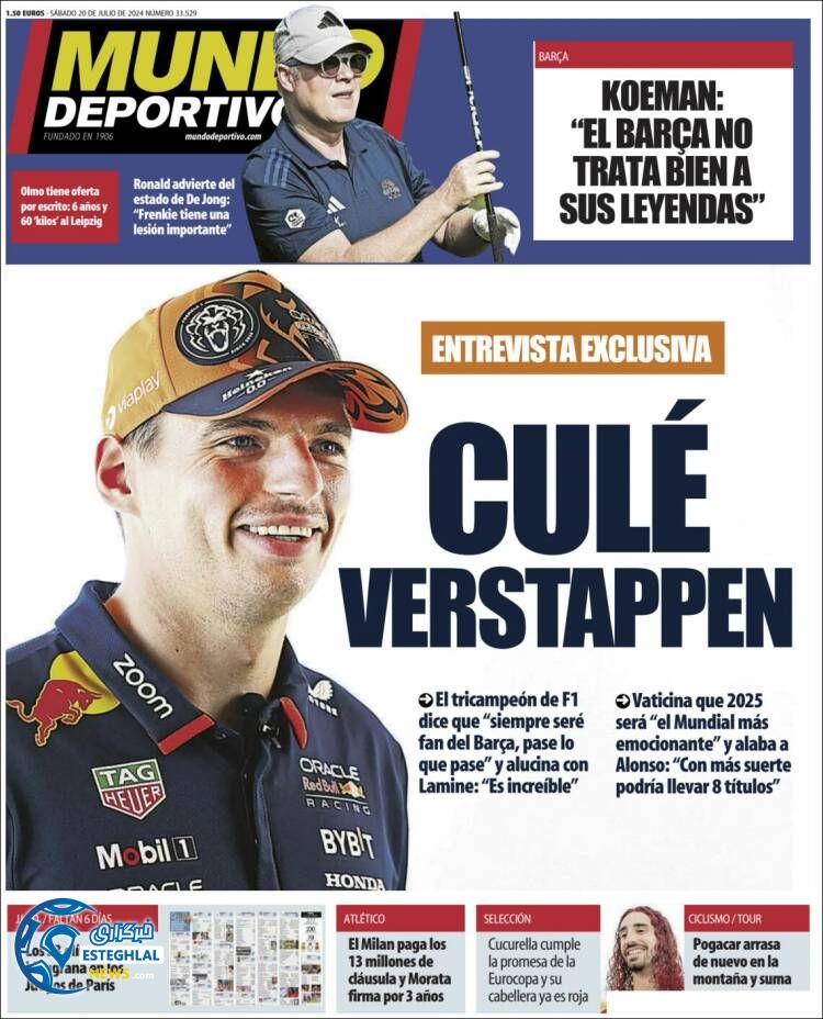 روزنامه ورزشی موندو دپورتیوو شنبه 30 تیر 1403 