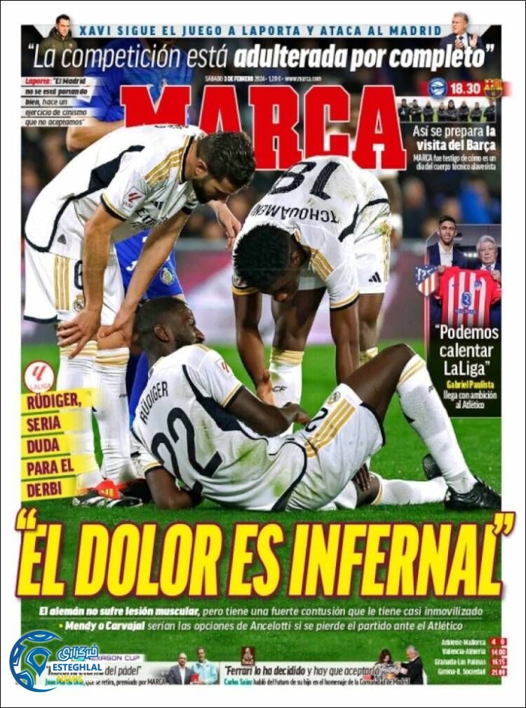 روزنامه ورزشی مارکا شنبه 14 بهمن 1402 