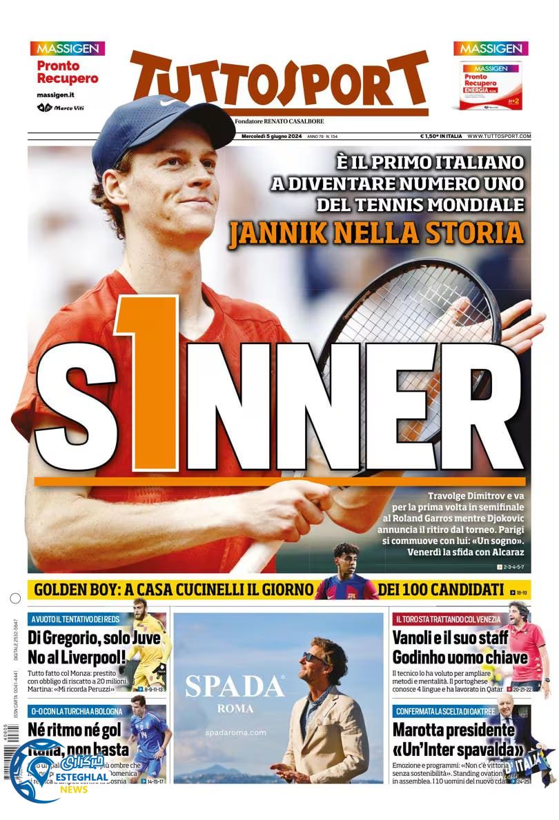 روزنامه ورزشی توتو اسپورت چهارشنبه 16 خرداد 1403 