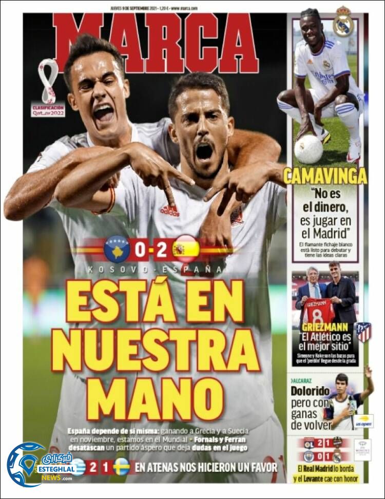 روزنامه ورزشی مارکا پنجشنبه 18 شهریور 1400