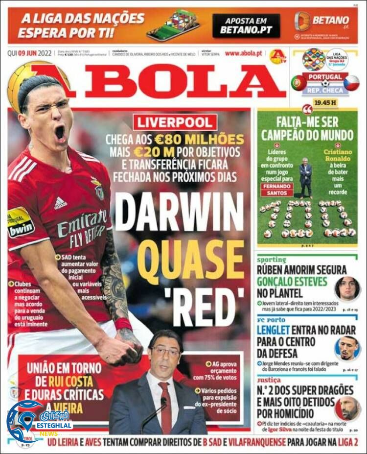 روزنامه ورزشی آبولا پنجشنبه 19 خرداد 1401