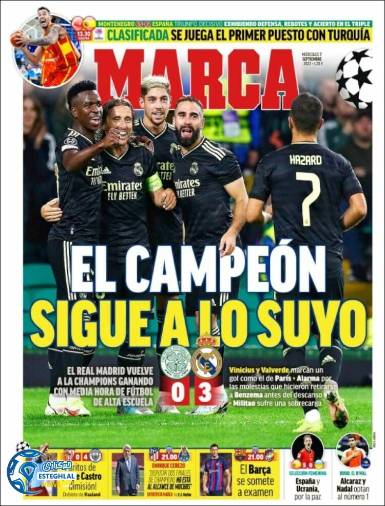 روزنامه ورزشی مارکا چهارشنبه 16 شهریور 1401