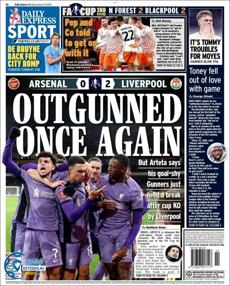 روزنامه ورزشی اکسپرس اسپورت دوشنبه 18 دی 1402 