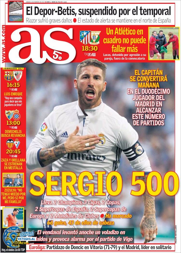 روزنامه های ورزشی جهان 16 بهمن