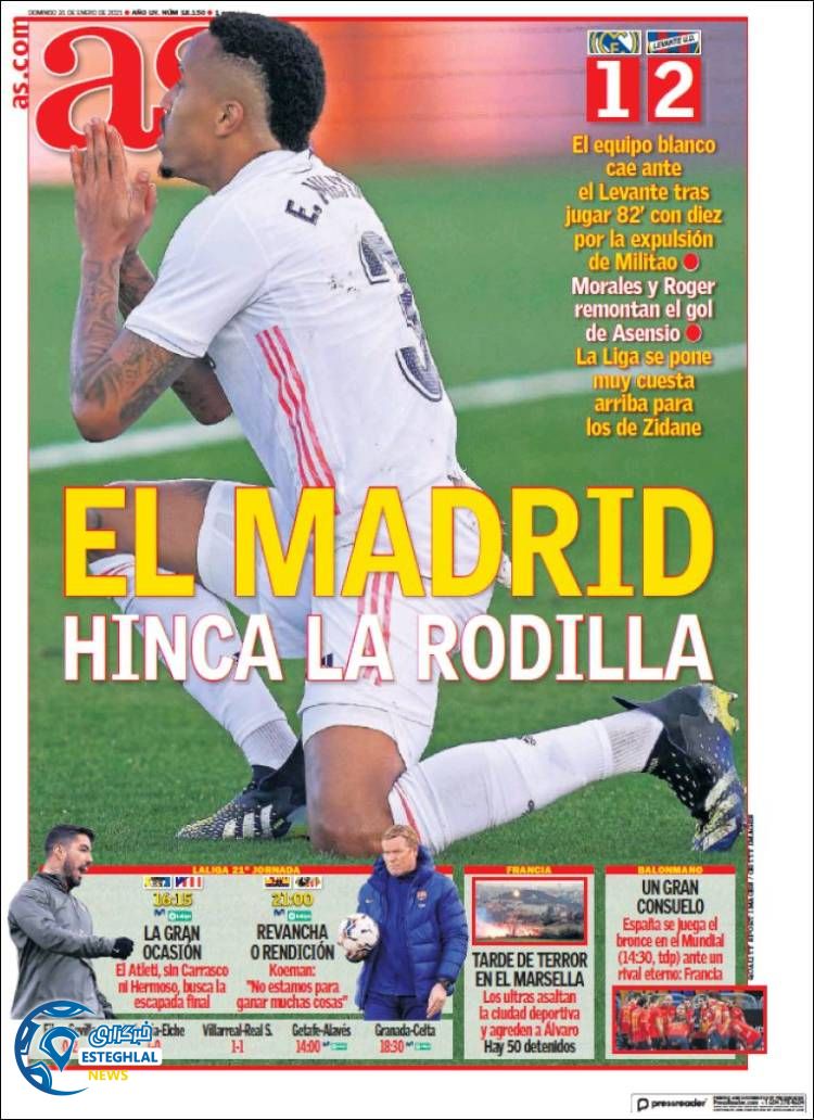 روزنامه ورزشی آاس یکشنبه 12 بهمن 1399