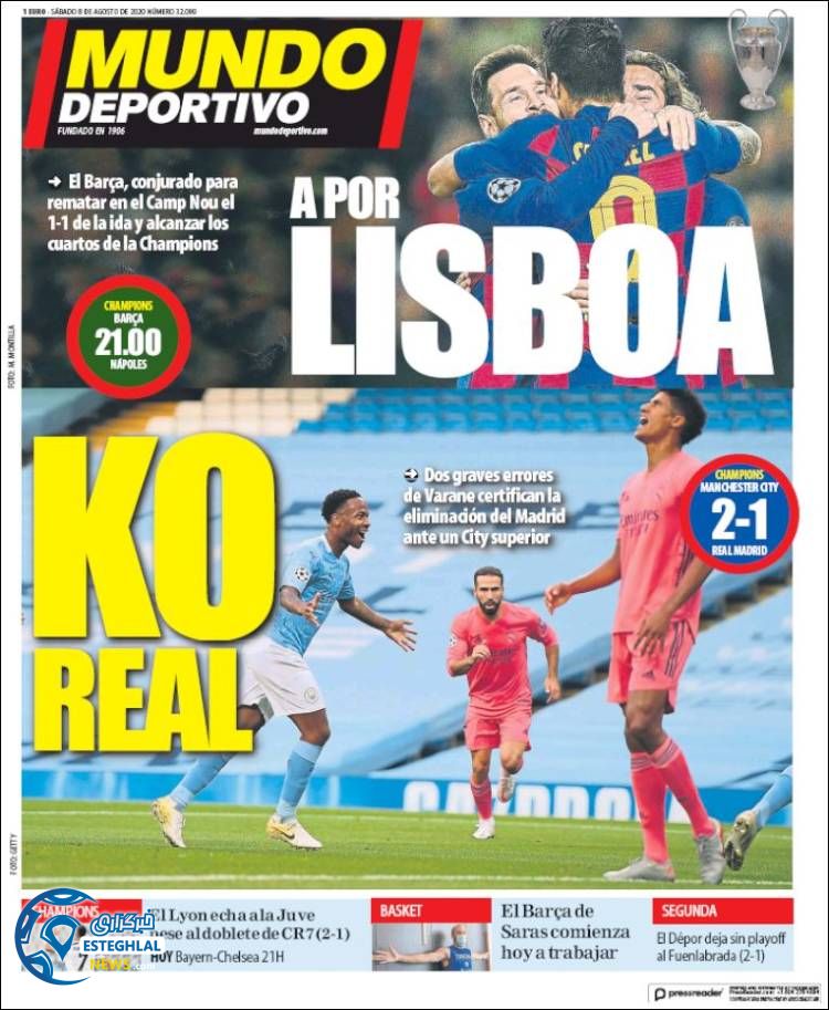 روزنامه ورزشی موندو دپورتیوو شنبه 18 مرداد 1399