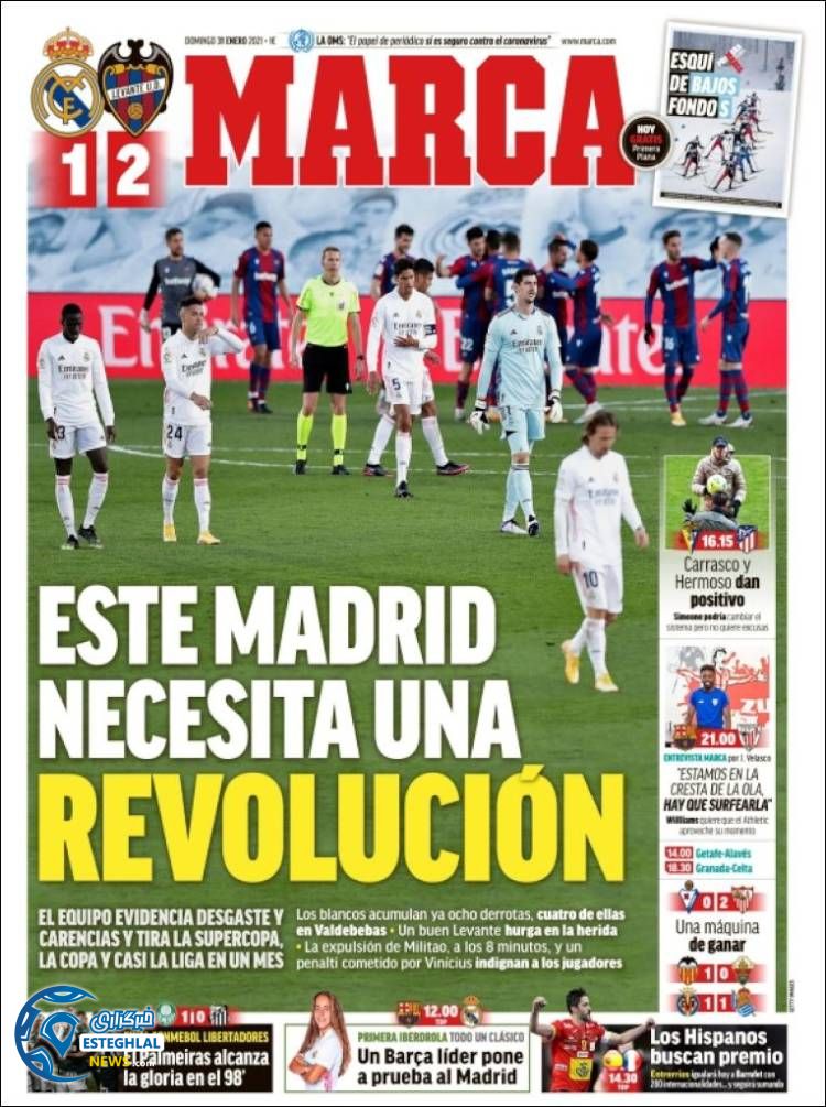 روزنامه ورزشی مارکا یکشنبه 12 بهمن 1399