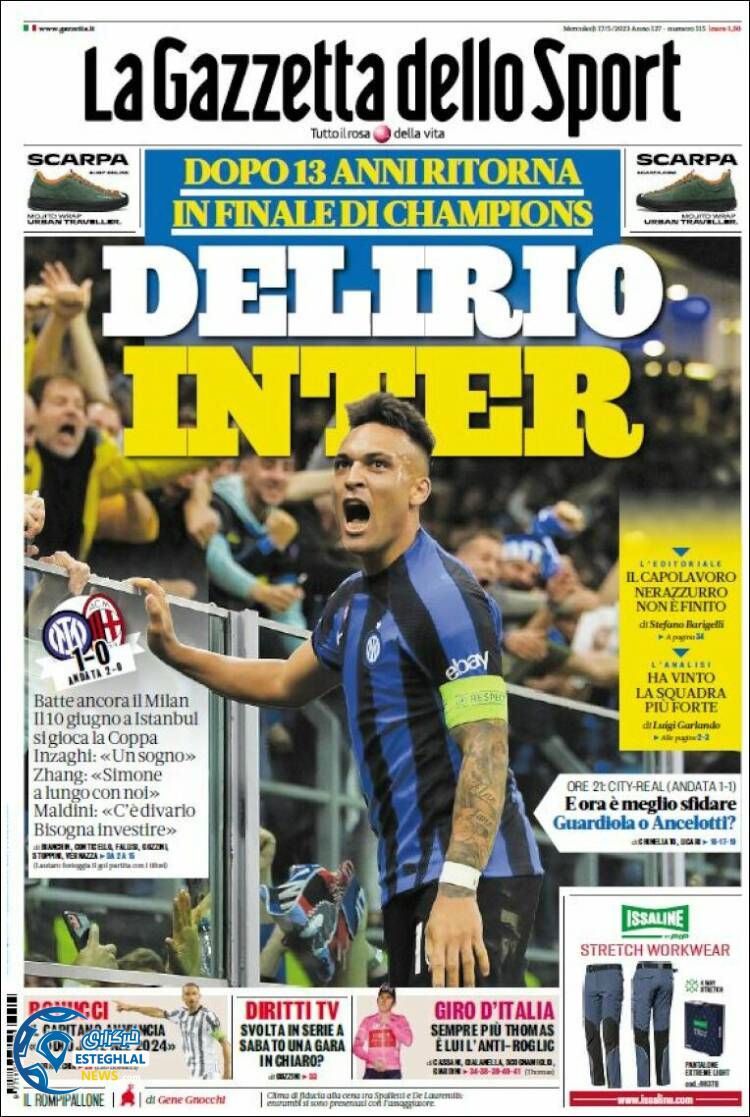 روزنامه ورزشی گاتازتا دلو اسپورت چهارشنبه 27 اردیبهشت 1402 