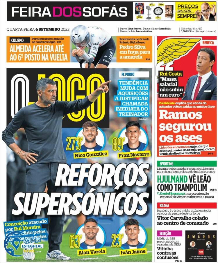 روزنامه ورزشی اوجوگو چهارشنبه 15 شهریور 1402