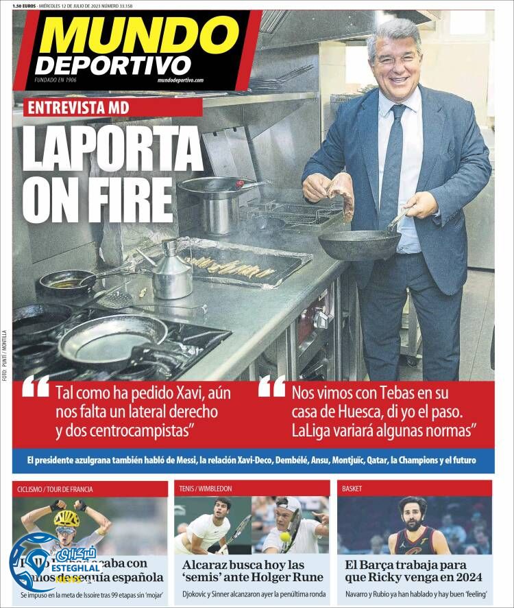 روزنامه  ورزشی موندو دپورتیوو چهارشنبه 21 تیر 1402