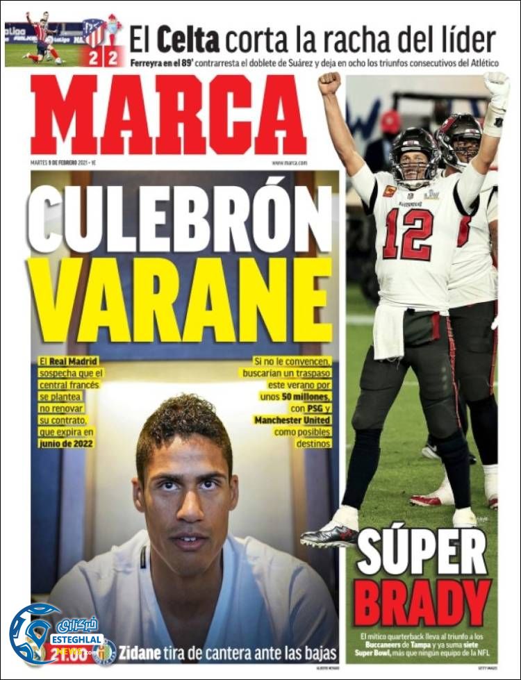 روزنامه ورزشی مارکا سه شنبه 21 بهمن 1399