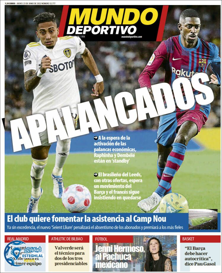 روزنامه ورزشی موندو دپورتیوو پنجشنبه 2 تیر 1401