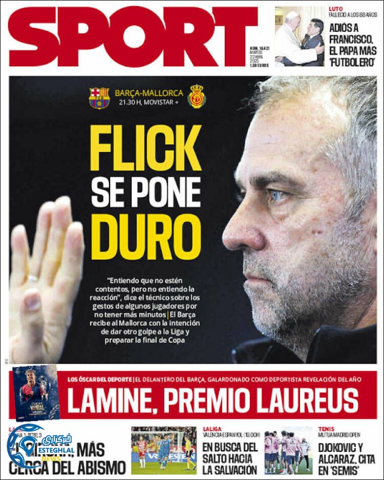 روزنامه ورزشی اسپورت سه شنبه 2 اردیبهشت 1404 