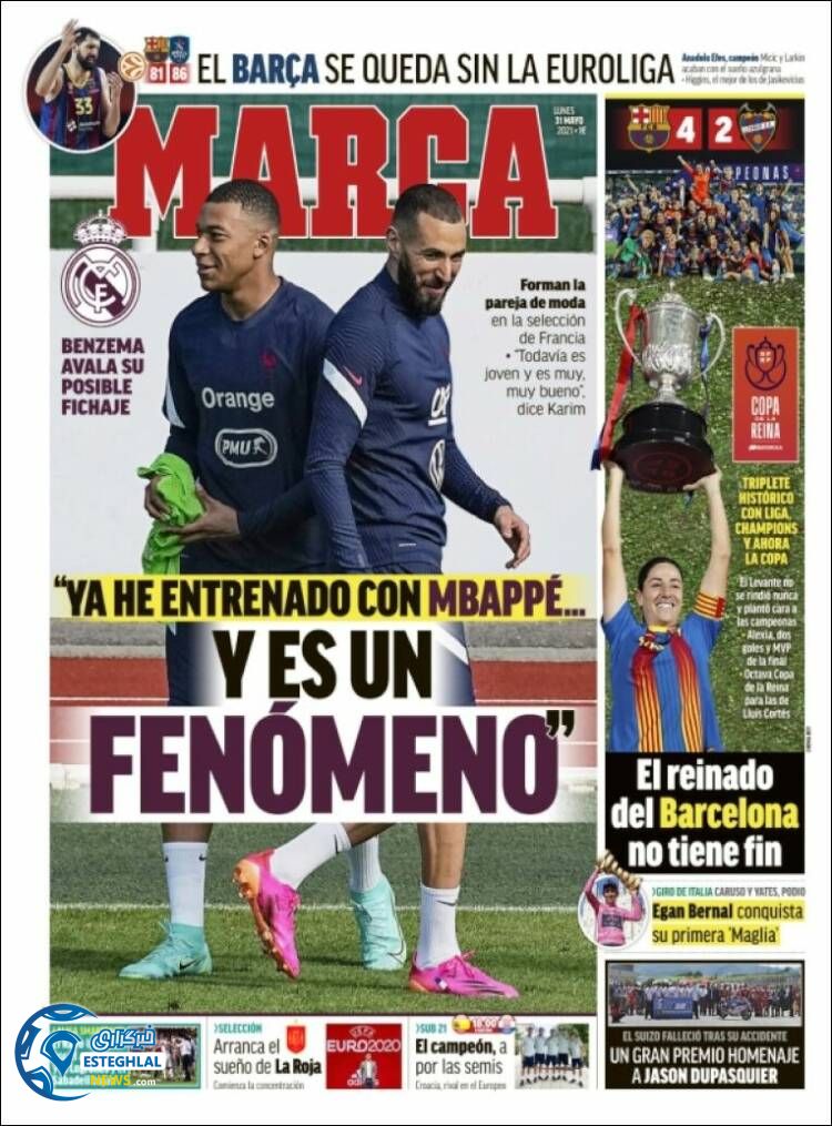 روزنامه ورزشی مارکا دوشنبه 10 خرداد 1400