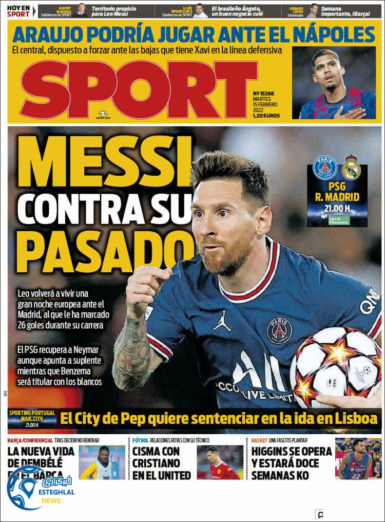 روزنامه ورزشی اسپورت سه شنبه 26 بهمن 1400