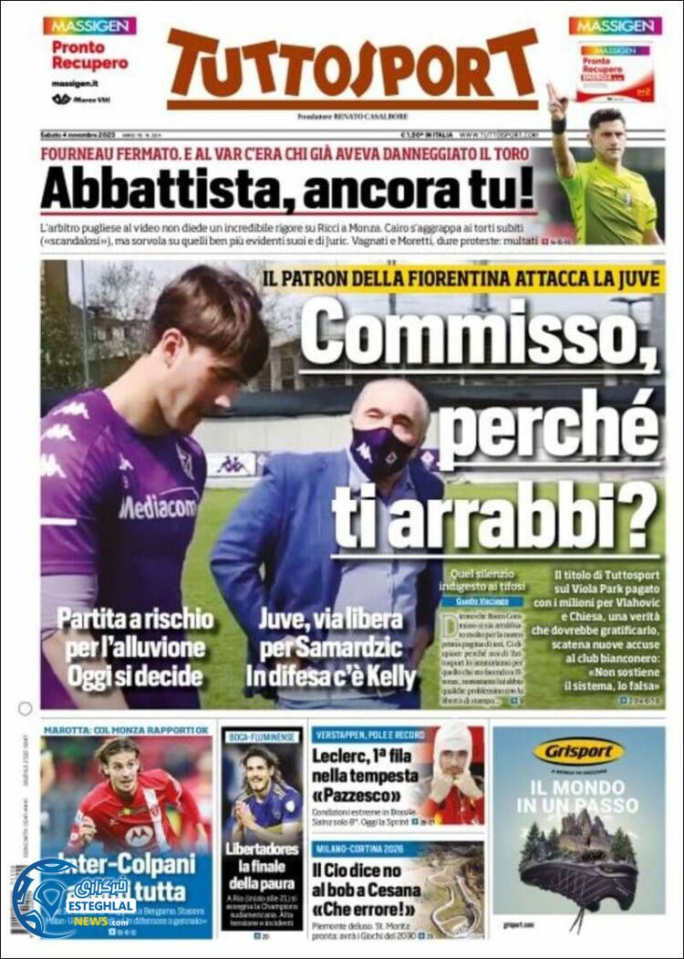 روزنامه ورزشی توتو اسپورت شنبه 13 آبان 1402