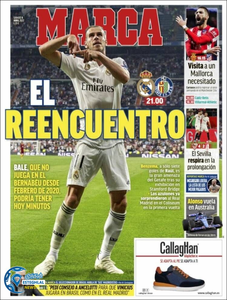 روزنامه ورزشی مارکا شنبه 20 فروردین 1401