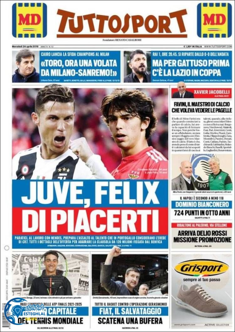 روزنامه ورزشی توتو اسپورت چهارشنبه 4 اردیبهشت 1398