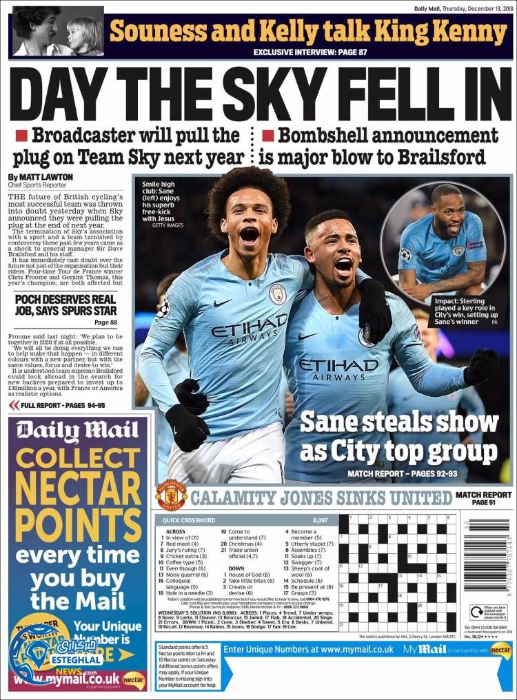 روزنامه ورزشی مایل اسپورت پنجشنبه 22 آذر 1397