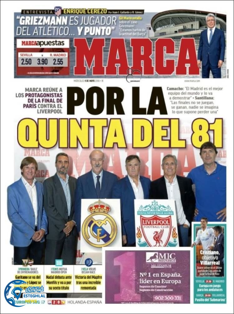 روزنامه ورزشی مارکا چهارشنبه 19 اردیبهشت 1397