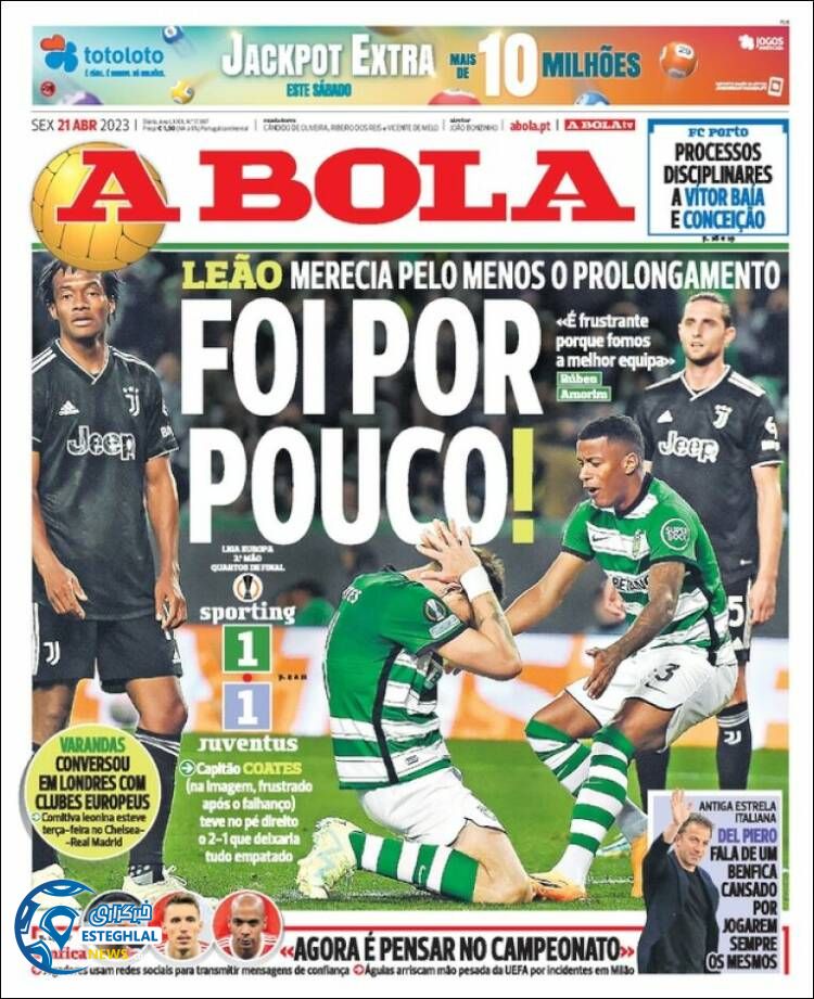 روزنامه ورزشی آبولا جمعه 1 اردیبهشت 1402 