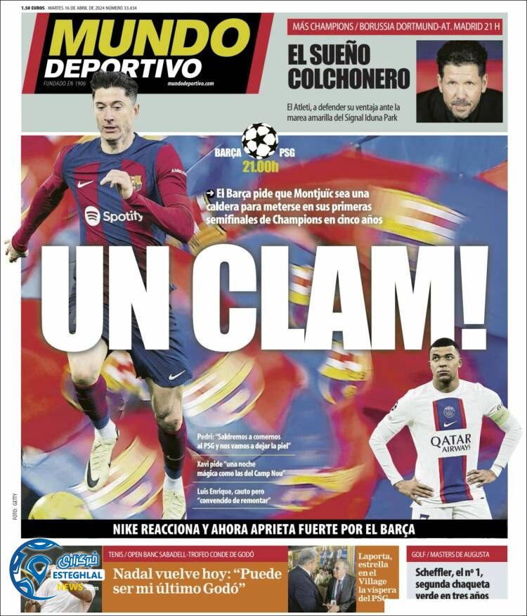 روزنامه ورزشی موندو دپورتیوو سه شنبه 28 فروردین 1403 