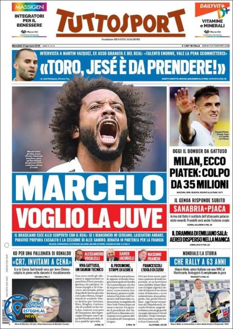 روزنامه ورزشی توتو اسپورت چهارشنبه 3 بهمن 1397