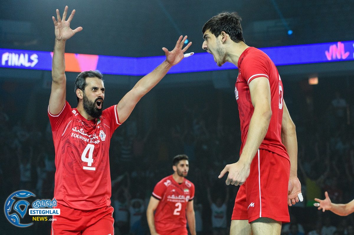 دیدار تیم های ملی والیبال لهستان و ایران 