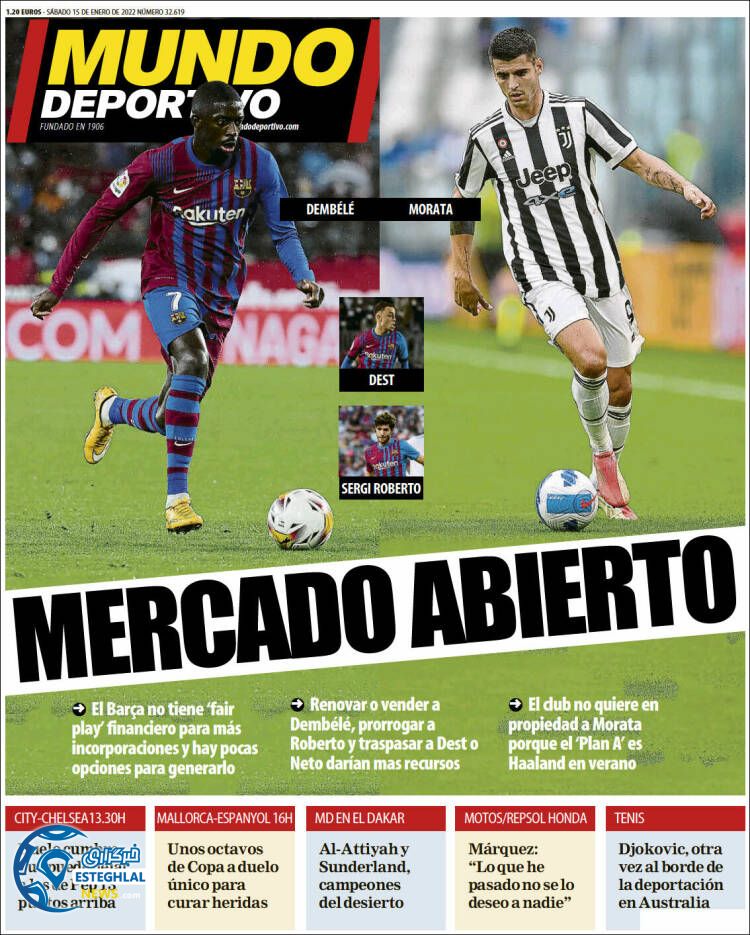 روزنامه ورزشی موندو دپورتیوو شنبه 25 دی 1400