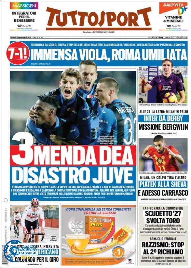 روزنامه ورزشی توتو اسپورت پنجشنبه 11 بهمن 1397