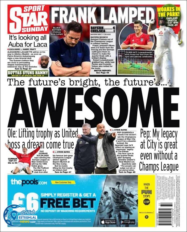 روزنامه ورزشی استار اسپورت یکشنبه 19 مرداد 1399