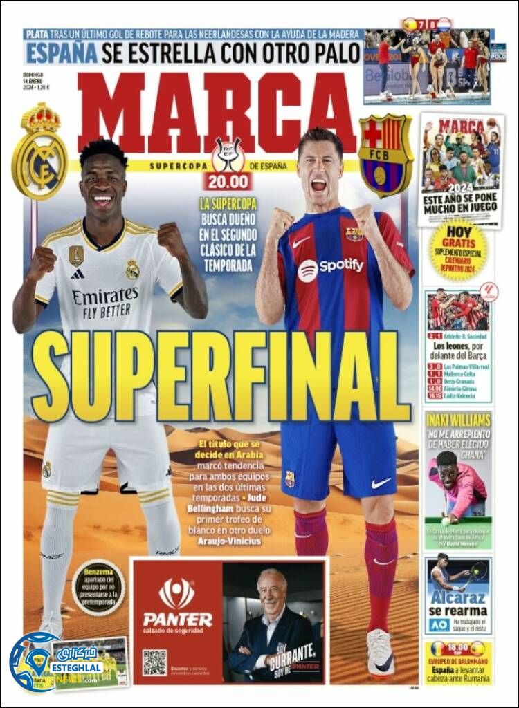 روزنامه ورزشی مارکا یکشنبه 24 دی 1402  