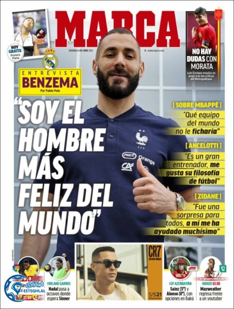 روزنامه ورزشی مارکا یکشنبه 16 خرداد 1400